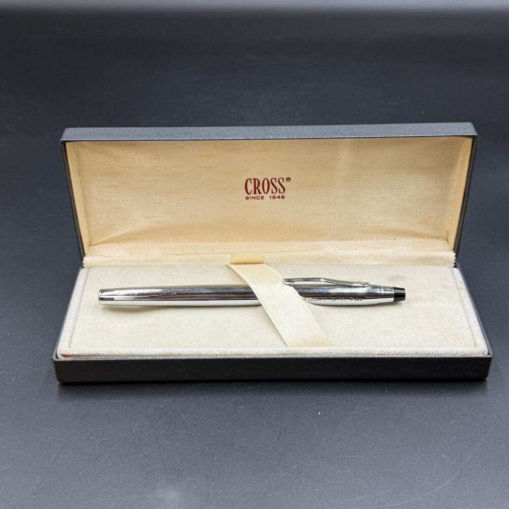 Vintage Cross Classic Century Fountain Pen Silver Tone